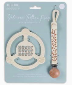 Silicone Teether Ring with Clip image 0