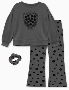 2-piece Floral Set With Scrunchie image 1