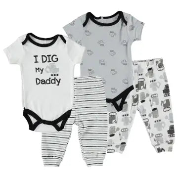 "Dig My Daddy"-Baby Boy Jogger Set 2-Pack: Onesie & Pants image 0