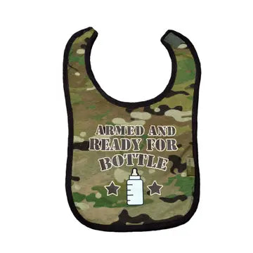 Multicam/Ocp Armed and Ready Baby Bib image 0