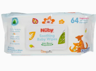 Nuby Soothing Baby Wipes image 1