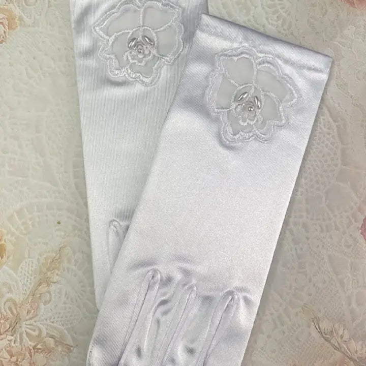 First Communion White Gloves image 0