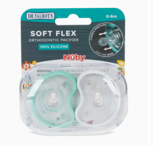 2 pack; Dr. Talbot's Soft Flex Orthodontic Pacifiers image 0