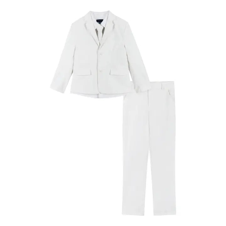 Boys Tween 4-Piece White Suit Set image 0