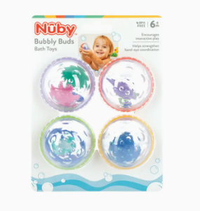 Nuby Bubbly Buds Bath Toys image 0
