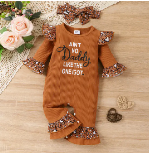 2pcs; Aint No Daddy... Romper Set image 0