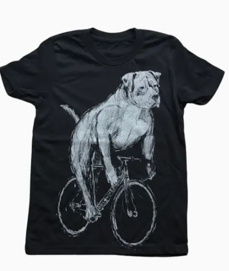 Pit Bull On A Bicycle image 0