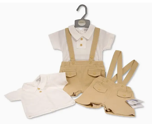 Baby Boys Shorts Set with Suspenders image 0
